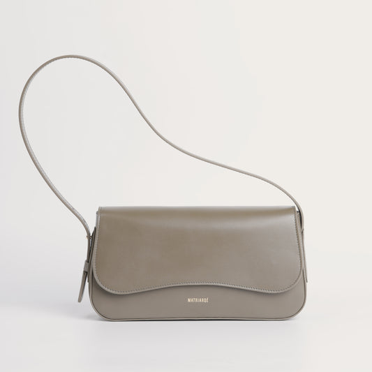 Otto Baguette Bag in Leather - Olive