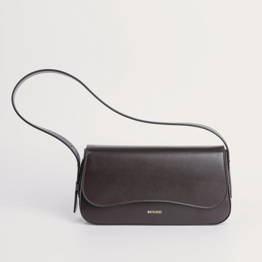 Otto Baguette Bag in Leather - Brown
