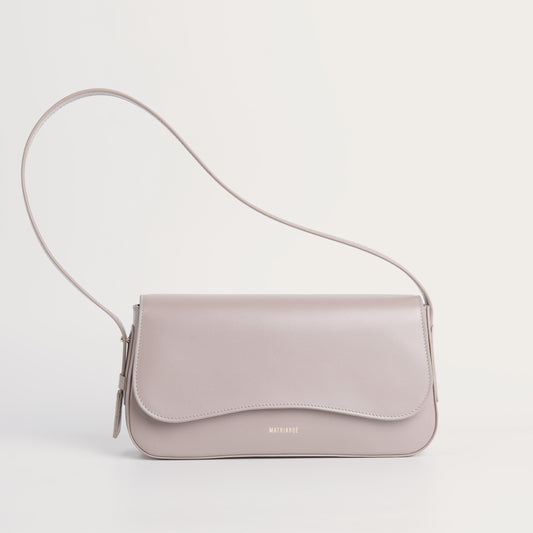 Otto Baguette Bag in Leather - Taupe