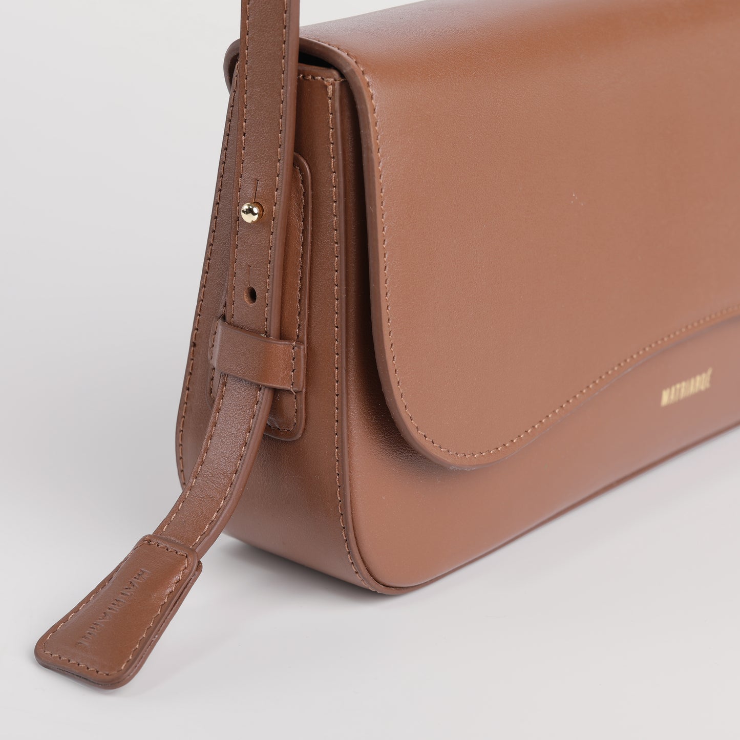 Otto Baguette Bag in Leather - Cognac
