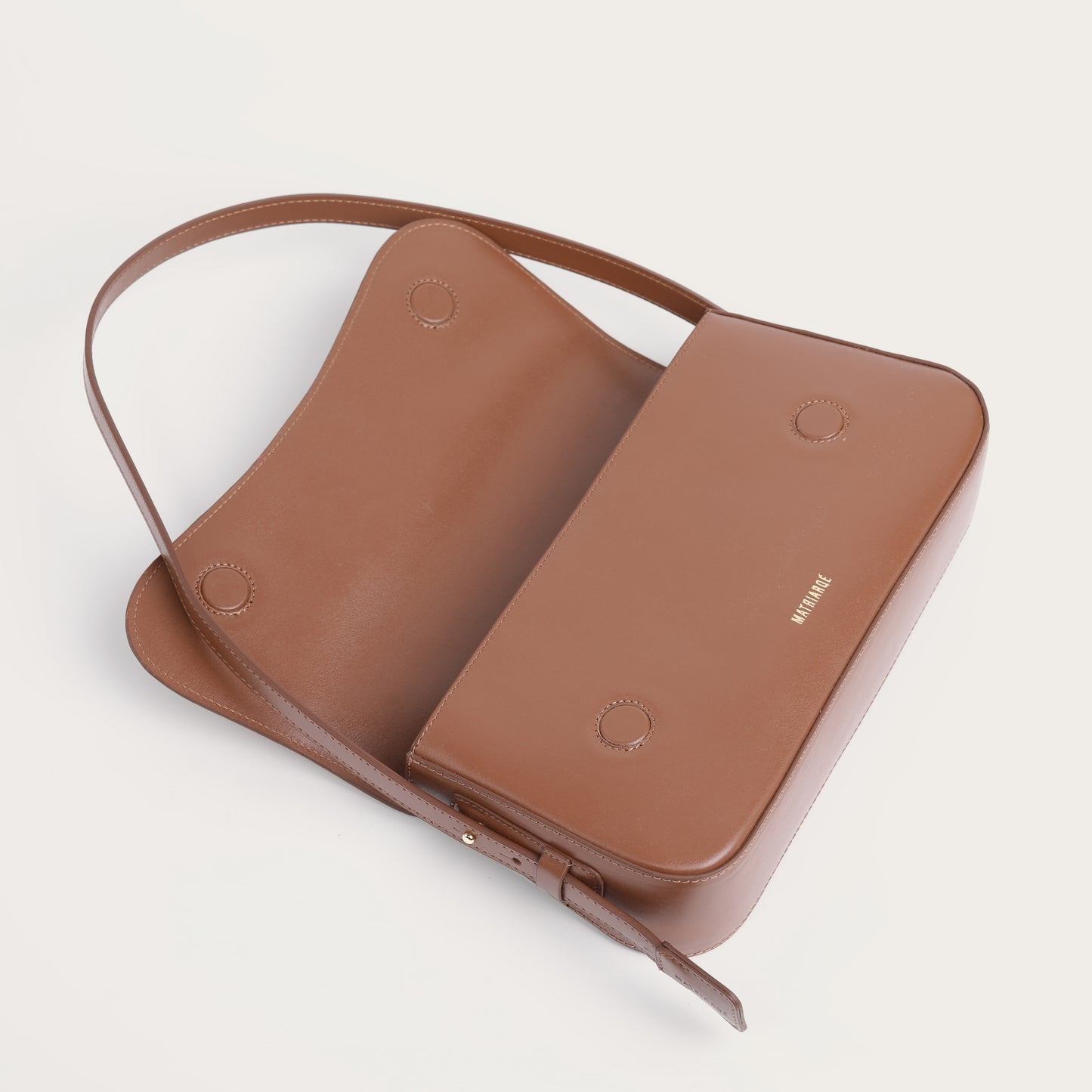 Otto Baguette Bag in Leather - Cognac