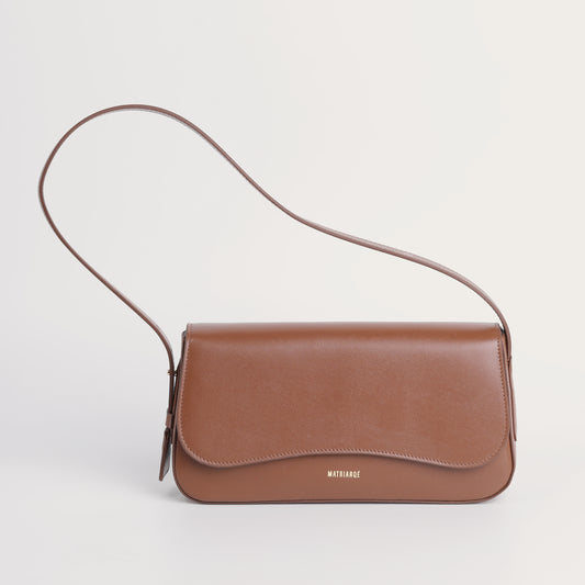 Otto Baguette Bag in Leather - Cognac