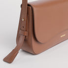 MATRIARQE | Otto Baguette Bag in Leather - Cognac | | Baguette Handbags