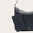 MATRIARQE | Nova Large Shoulder Bag in Leather - Dark Blue | | Shoulder Bags