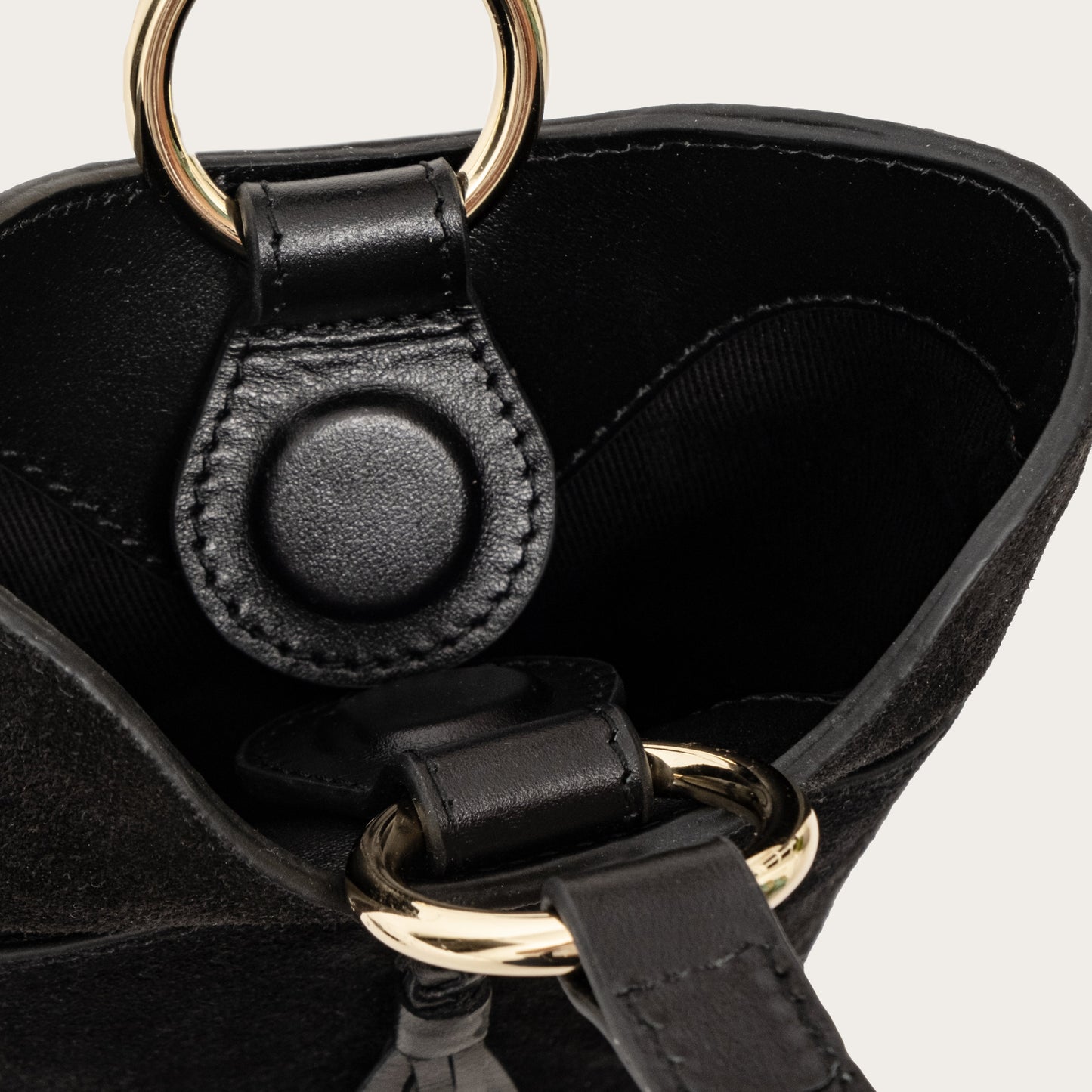 Eos Crossbody Bag in Suede - Black MATRIARQE