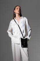 Matriarqe | Eos Crossbody Bag in Suede - Black | Black | Cross Body Bags