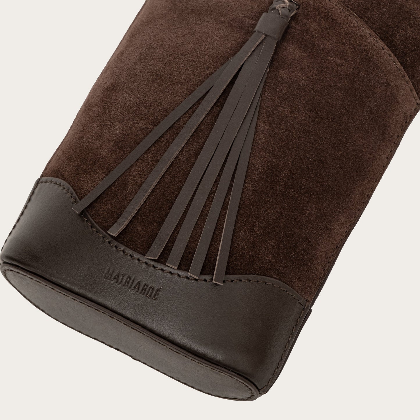 Eos Crossbody Bag in Suede - Brown MATRIARQE