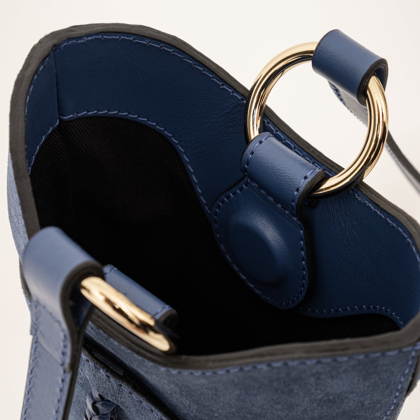 Eos Crossbody Bag in Suede - Denim Blue MATRIARQE