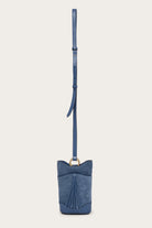 Matriarqe | Eos Crossbody Bag in Suede - Denim Blue | | Cross Body Bags