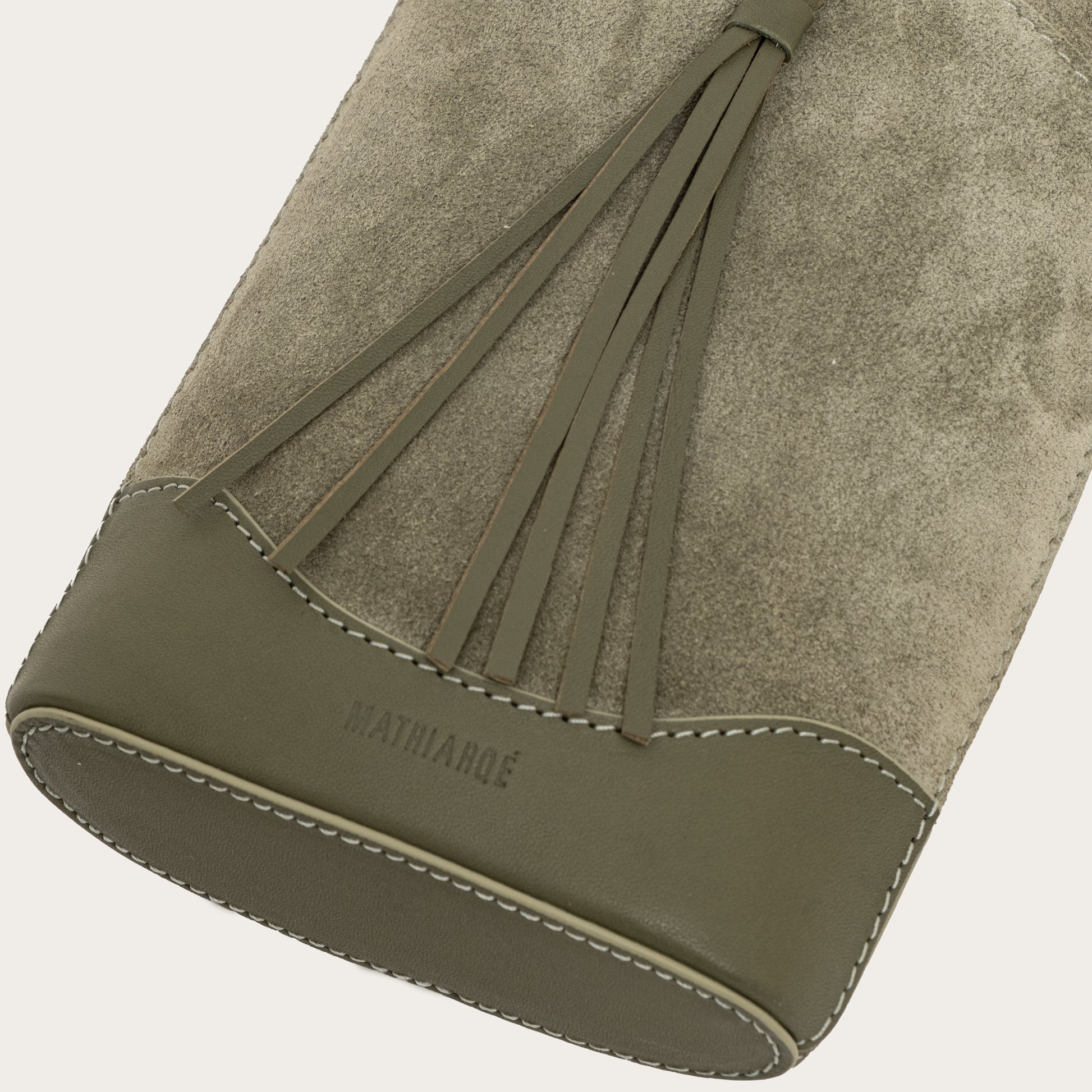 Eos Crossbody Bag in Suede - Olive MATRIARQE