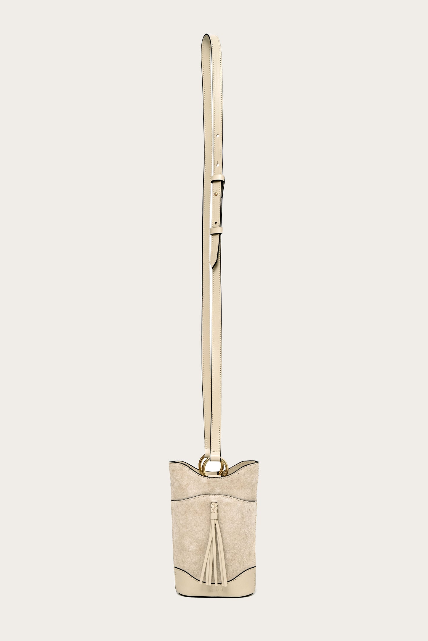 Eos Crossbody Bag in Suede - Panna MATRIARQE