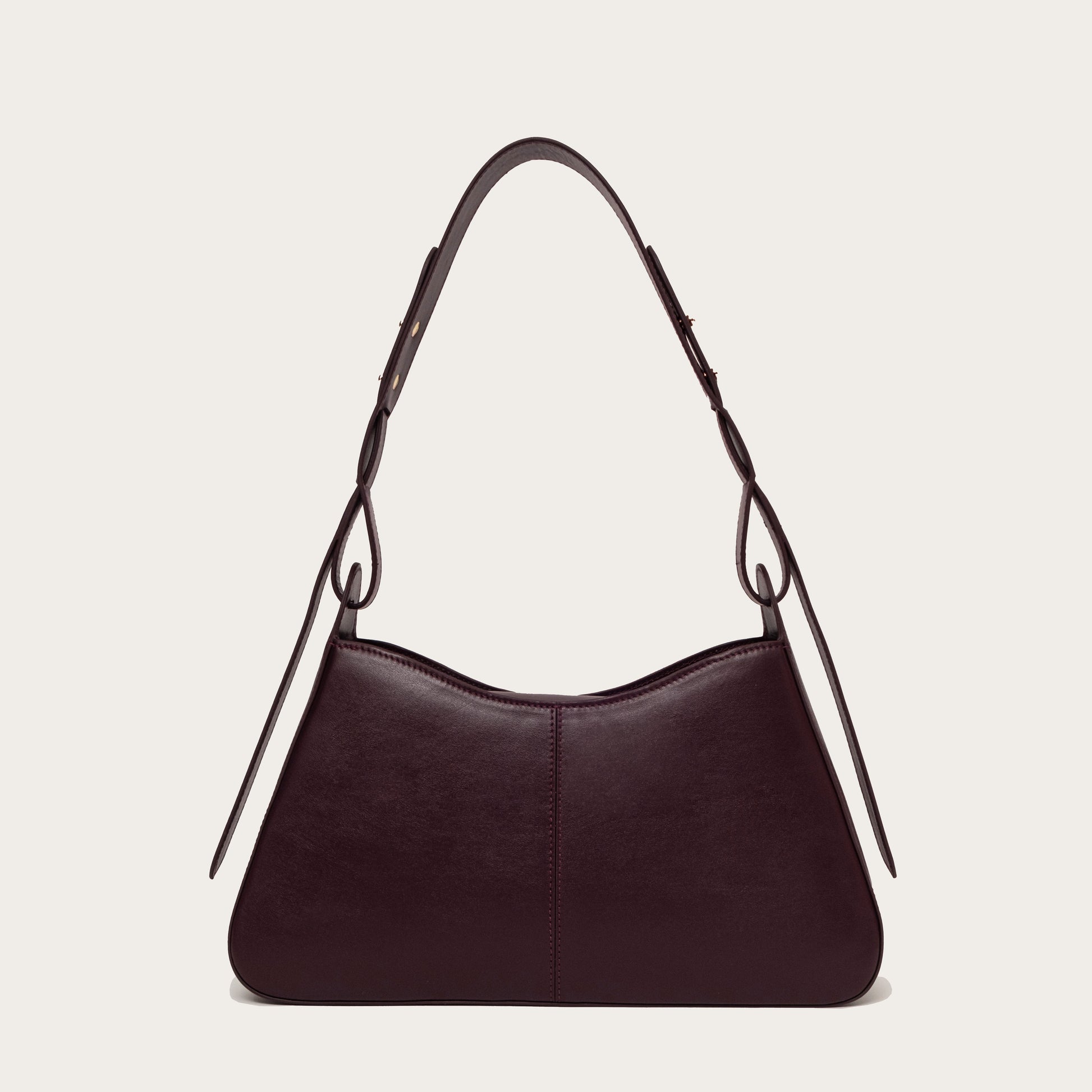 Ida Shoulder Bag in Leather - Bordeaux MATRIARQE