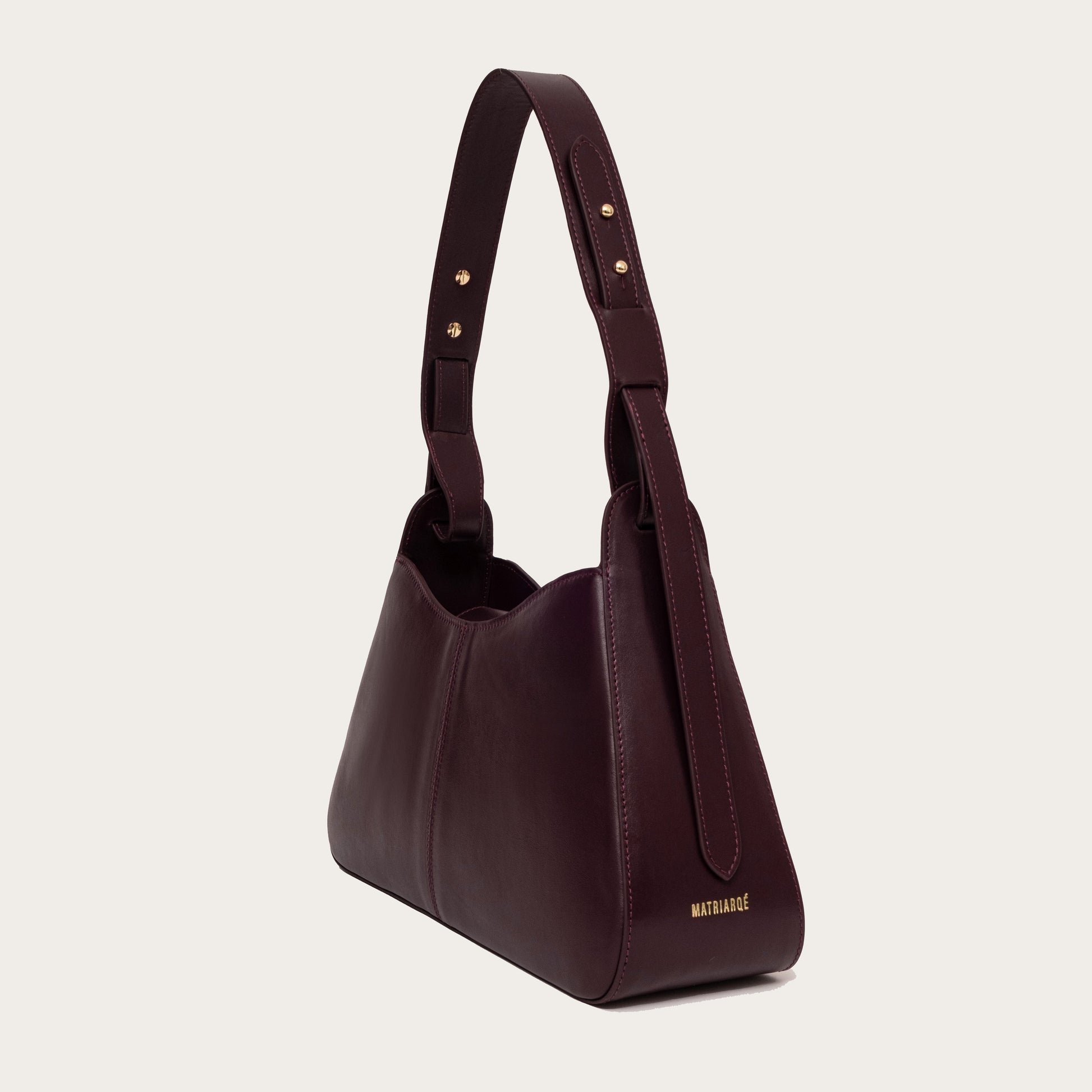 Ida Shoulder Bag in Leather - Bordeaux MATRIARQE