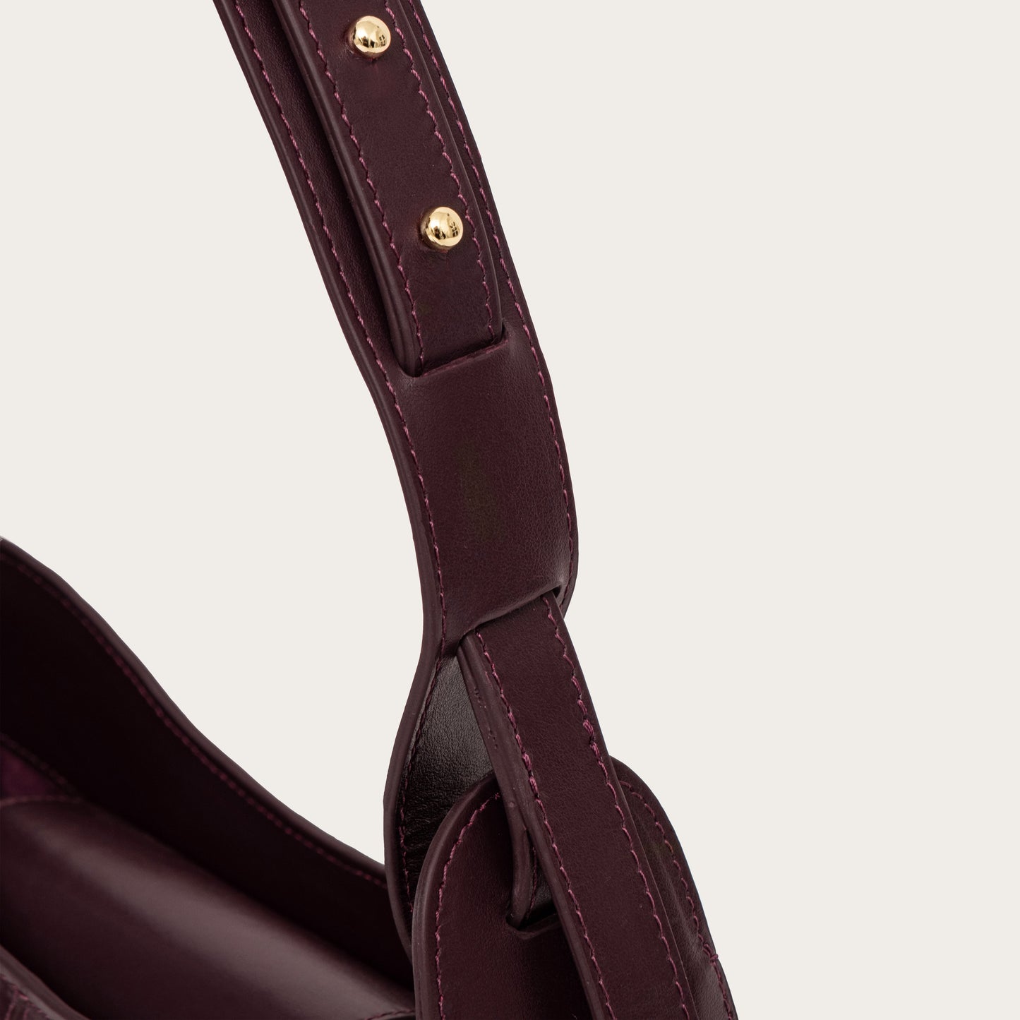 Ida Shoulder Bag in Leather - Bordeaux MATRIARQE