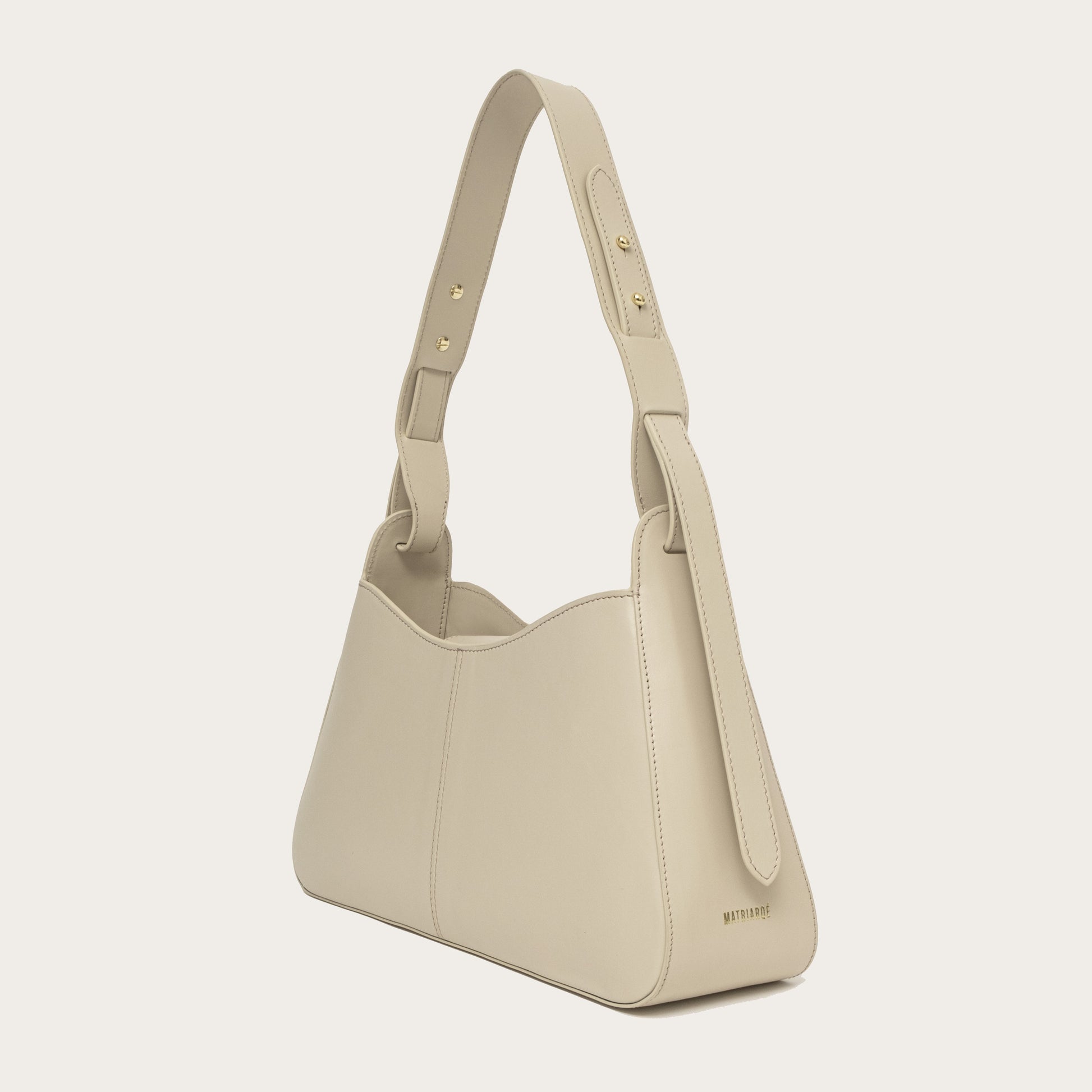 Ida Shoulder Bag in Leather - Ivory MATRIARQE