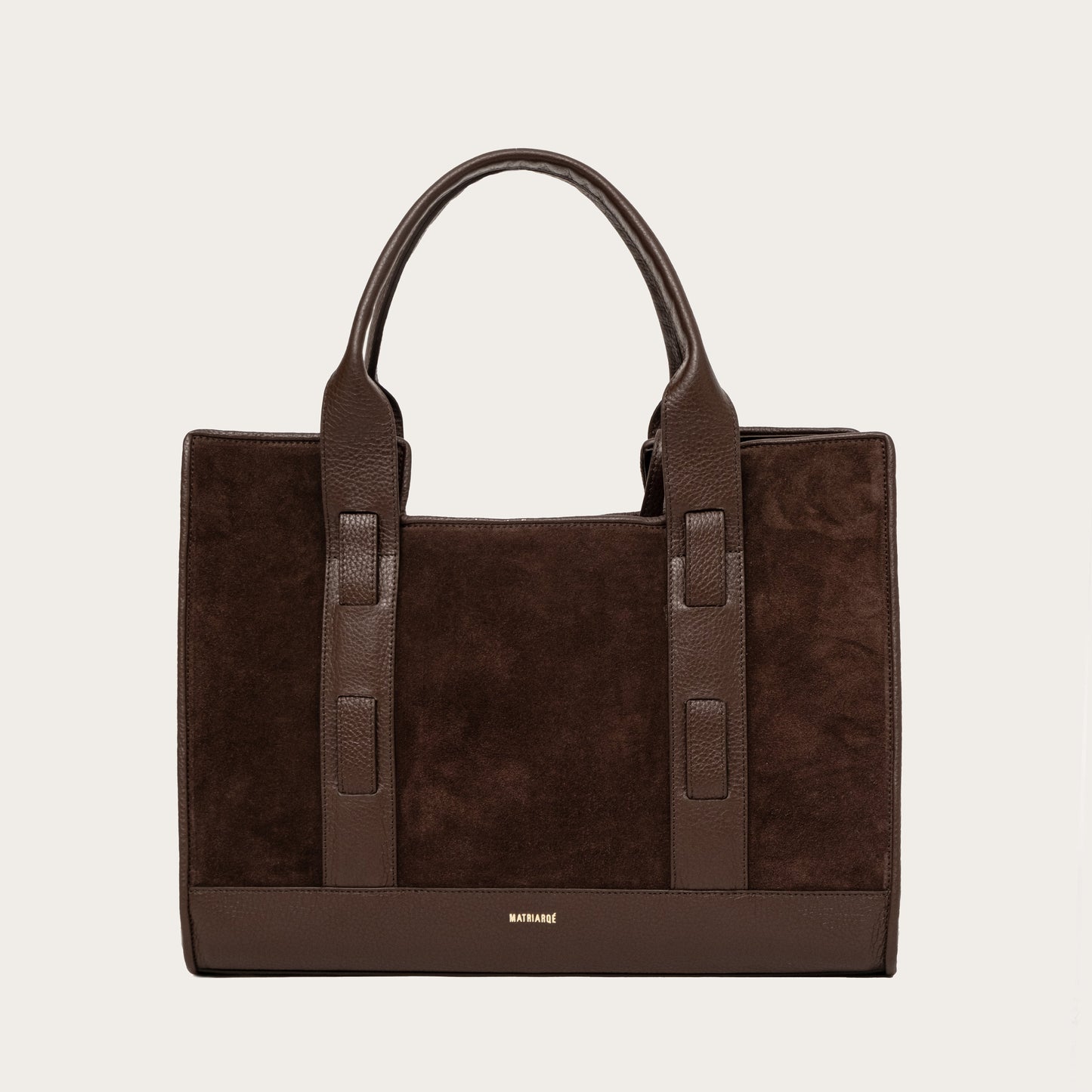 Magna Tote Bag in Suede - Earth Brown MATRIARQE