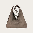 MATRIARQE | Nova Large Shoulder Bag in Suede - Mocha Brown | | Shoulder Bags