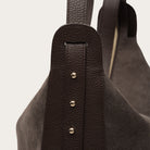 MATRIARQE | Nova Large Shoulder Bag in Suede - Mocha Brown | | Shoulder Bags