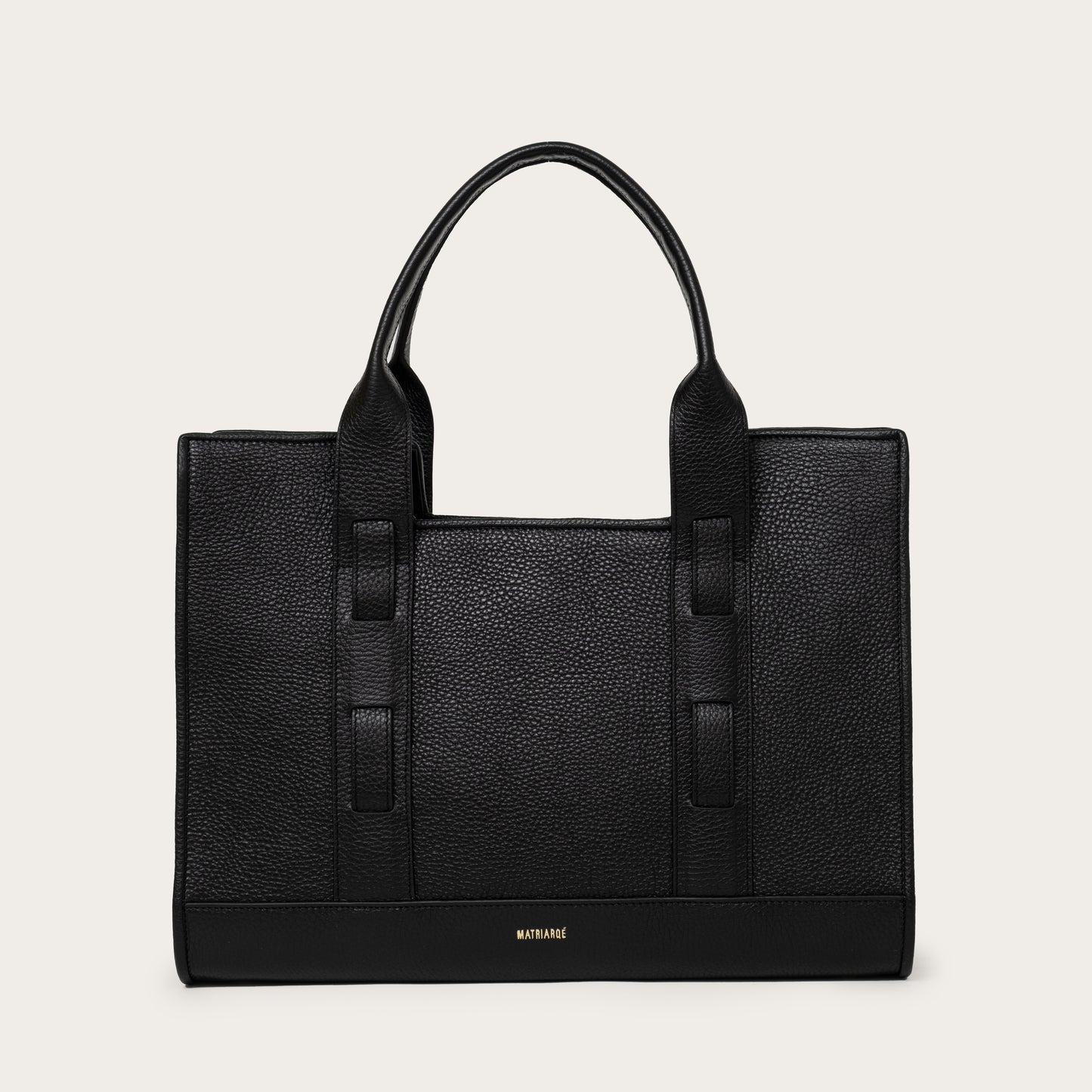 Magna Tote Bag in Leather - Black