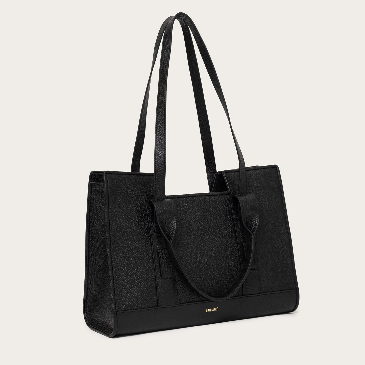 Magna Tote Bag in Leather - Black